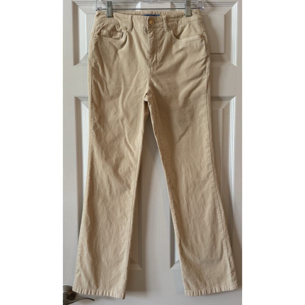 J McLaughlin Ivory/Tan Straight Leg Pants Size 2